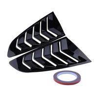 Aileron de Voiture pour Ford pour Mustang 2015-2018 Persiennes Fenêtre Latérale Arrière Panneau Becquet Style Course Quart Évent Voiture Becquets Arrière(Noir Brillant)