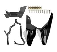 Aileron Moto pour BMW pour F900R pour F900XR 2020-2024 Protecteur Ventre Protection Châssis Moteur Inférieur Plaque Protection Becquet Carénage Avant(Noir)