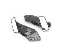 Aileron Moto pour Ninja 300 400 650 pour Ninja400 ZX-6R Moto Aile Latérale Réglable Spoiler Carénage Rétroviseur(Noir)