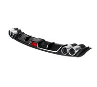 Aileron Pare Chocs Arrière Universel Lèvre Arrière Diffuseur Spoiler Abs 120-128 Cm Autocollant D'aile Décoratif Aileron À Ailettes Souples(BLACK-128CM)