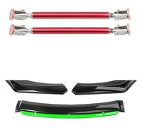 Aileron Pare-Chocs Avant Becquet Universel Lèvre Pare-Choc Avant Voiture Kit Carrosserie Séparateur Diffuseur Accessoires en Plastique ABS(20cm Red 3)