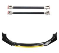 Aileron Pare-Chocs Avant Becquet Universel Lèvre Pare-Choc Avant Voiture Kit Carrosserie Séparateur Diffuseur Accessoires en Plastique ABS(20cm Black 2)