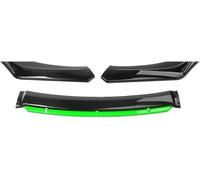 Aileron Pare-Chocs Avant Becquet Universel Lèvre Pare-Choc Avant Voiture Kit Carrosserie Séparateur Diffuseur Accessoires en Plastique ABS(Black and Green)