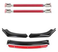 Aileron Pare-Chocs Avant Becquet Universel Lèvre Pare-Choc Avant Voiture Kit Carrosserie Séparateur Diffuseur Accessoires en Plastique ABS(20cm Red 1)