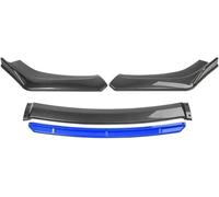 Aileron Pare-Chocs Avant Becquet Universel Lèvre Pare-Choc Avant Voiture Kit Carrosserie Séparateur Diffuseur Accessoires en Plastique ABS(Carbon and Blue)