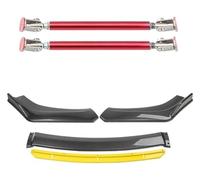 Aileron Pare-Chocs Avant Becquet Universel Lèvre Pare-Choc Avant Voiture Kit Carrosserie Séparateur Diffuseur Accessoires en Plastique ABS(20cm Red 7)