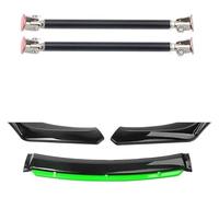 Aileron Pare-Chocs Avant Becquet Universel Lèvre Pare-Choc Avant Voiture Kit Carrosserie Séparateur Diffuseur Accessoires en Plastique ABS(20cm Black 3)