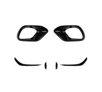 Aileron Pare-Chocs Avant pour Benz pour CLA C118 CLA45 pour AMG 2020 2021 2022 2023 Voiture Pare-Chocs Avant Latéral Spoiler Splitter Phare Grille Canards Évents Kit Carrosserie(6PCS Black)