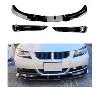 Aileron Pare-Chocs Avant pour BMW E90 E91 320i 330i 2005-2009 2010 2011 2012 Berline/Touring Noir Brillant/Aspect Carbone Diffuseur Lèvre Pare-Chocs Avant Couvercle Becquet(Black 2005-2008)