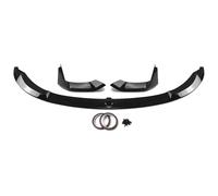 Aileron Pare-Chocs Avant pour BMW F80 pour M3 F83 F82 pour M4 2015-2020 Lèvre Becquet Pare-Chocs Avant + Kit Séparateur Couvercle D'évent D'admission Latéral(Glossy Black)