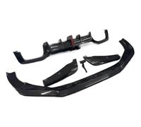 Aileron Pare-Chocs Avant pour BMW F98 X4M 2018 2019 2020 2021 KIT Spoiler Coffre ARRIÈRE en Fibre Carbone LÈVRE Avant DIFFUSEUR Pare-Chocs ARRIÈRE Jupes LATÉRALES(Lip Diffuser)