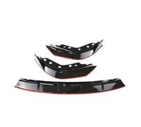 Aileron Pare-Chocs Avant pour BMW Série 3 G20 G21 2019 2020 2021 2022 Pare-Chocs Avant Lame Spoiler Diffuseur Kit Carrosserie Amovible Couverture Protection(Glossy Black Red)