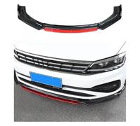 Aileron Pare-Chocs Avant pour Mitsubishi pour Lancer 2008-2017 Spoilers Avant Voiture 4 Pièces Kit De Diffuseur Séparateur Becquet Latéral Protections Déflecteur Lèvre(Carbon Look Red)