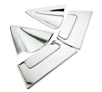 Aileron pour HR-V pour HRV pour Vezel 2014-2021 Fibre Carbone Chrome ABS Poignées Porte Voiture Couvercle Garniture Protecteur Autocollant Accessoires Auto Becquet Arrière(Chrome)
