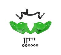Aileron pour Z900 pour Z 900 2020 2021 2022 2023 2024 Moto Avant Naked Downforce Spoilers Extension Cowl Winglet Aérodynamique Bec Nez Cône Carénage(Green)