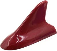 Aileron Requin en Plastique Rouge Universel Voiture Motif décoratif adhésif antenne Toit