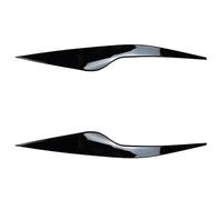 Aileron Voiture Avant Compatible avec Ford pour Focus pour MK2.5 2008-2011 Cache Phare Avant Décoratif Paupière Supérieure Sourcil Autocollant Décoratif pour Voiture(Gloss Black)