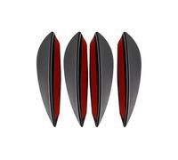 Aileron Voiture Avant Ensemble De 4 Ou 6 Ailettes Pare Chocs Avant Universelles Diffuseurs Ailerons Spoilers Canards Jupes Avant Décoration pour Tuning Auto(4PC Black)