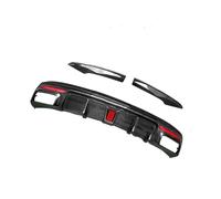 Aileron Voiture Becquet Arrière Diffuseur Pare-Chocs Arrière en Fibre Carbone Véritable avec Séparateurs Latéraux À LED pour Benz CLA W117 CLA200 CLA250 CLA260 CLA45 AMG 2013-2018(FRP unpainted)