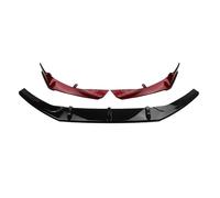 Aileron Voiture Canard Compatible Avec Accord 2018 2019 2020 10e Génération Cache D'angle Prise D'air Latérale Inférieure Noir Brillant Garniture Lèvre Spoiler Pare Chocs Avant(Red)