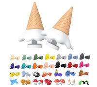 Ailerons de requin en forme de cône de glace, pantoufles de requin avec ailettes 3D amusantes, motif panda, fraise, chapeau de Père Noël, citrouille et feu, Glace, Taille unique