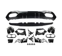 Ailerons Diffuseur Pare-Chocs Arrière pour Benz Classe A W177 A200 A250 Sport Hatchback 2019+ A45 Look Diffuseur Pare-Chocs Arrière Style avec Embouts D'échappement(Diffuser)