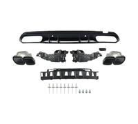 Ailerons Diffuseur Pare-Chocs Arrière pour Benz Classe C W205 pour AMG C63 2015-2021 Kit Complet De Diffuseur De Pare-Chocs Et D'échappement Look Noir