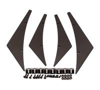 Ailerons Pare-Chocs Avant Anti-Collision Diffuseur De Pare-Choc Avant Modifié Universel, 4 Pièces, Ailettes De Séparation, Canards, Décoration De Garniture De Carrosserie De Voiture(Noir Brillant)