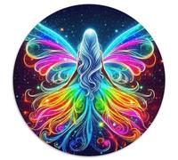 Ailes Ange 1000 Piece Puzzle Rond, pour Enfants Adult Éduchatif Unique Jigsaw pour La Famille Amis 12 Ans De Qualité Supérieure 1000pcs (67.5x67.5cm)