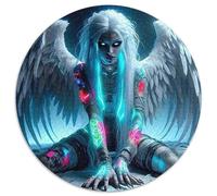 Ailes Ange 1000 Piece Puzzle Rond, pour Enfants Adult Éduchatif Unique Jigsaw pour La Famille Amis 12 Ans De Qualité Supérieure 1000pcs (67.5x67.5cm)