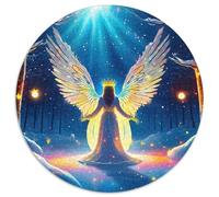 Ailes Ange 1000 Piece Puzzle Rond, pour Enfants Adult Éduchatif Unique Jigsaw pour La Famille Amis 12 Ans De Qualité Supérieure 1000pcs (67.5x67.5cm)