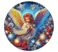 Ailes Ange 1000 Piece Puzzle Rond, pour Enfants Adulte De Forme Irrégulière, Unique Jigsaw pour La Famille Amis De Qualité Supérieure 1000pcs (67.5x67.5cm)