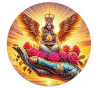 Ailes Ange 1000 Piece Puzzle Rond, pour Enfants Adulte Éduchatif Décoration pour Enfants Cadeau De Qualité Supérieure 1000pcs (67.5x67.5cm)