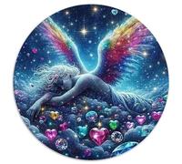 Ailes Ange 1000 Piece Puzzle Rond, pour Enfants Adulte Jouets De Anti Stress Décoration pour Enfants Cadeau 12 Ans De Qualité Supérieure 1000pcs (67.5x67.5cm)