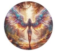Ailes Ange 1000 Piece Puzzle Rond, pour Enfants Adulte Jouets De Anti Stress Unique Jigsaw pour La Famille Amis 12 Ans De Qualité Supérieure 1000pcs (67.5x67.5cm)