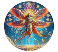 Ailes Ange 1000 Piece Puzzle Rond, pour Enfants Adulte Jouets De Anti Stress Unique Jigsaw pour La Famille Amis De Qualité Supérieure 1000pcs (67.5x67.5cm)
