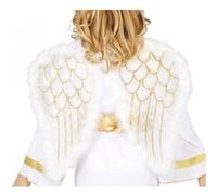 ailes ange polyester plumes blanc or 47x40cm - guirca 18778 Blanc G