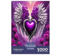 Ailes Ange Puzzles 1000 Pièces Cadeau Unique Jeu Éducatif Défi Jouet À De Qualité Supérieure Peinture Art pour Adultes Et Enfants À Partir De 14 Ans 38x26cm/1000pcs