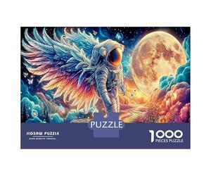 Ailes astronautes Carton Épais Lune Puzzle Amants De Puzzle De Famille Puzzle De Soulagement du Stress Puzzle D'entraînement du Cerveau Idée Cadeau 70x50cm/1000pcs