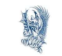 Ailes boussole texte mot autocollants de tatouage imperméables tatouages durables Art corporel faux tatouage femmes hommes (180 * 110mm)(002)