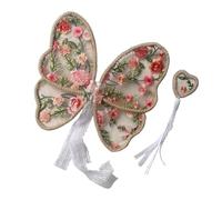 Ailes brodées délicates pour enfants, belles ailes de papillon et baguette magique pour photos à thème et spectacles sur scène
