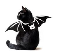 Ailes Chauve Souris Chat, Costume de Chauve-Souris de Chat de Compagnie, Costume de Chauves Souris Chien Chats pour la Décoration de Fête d’Halloween, Ailes Chauves Souri Chatn,Blanc/S