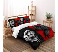 Ailes Couleurs Housse De Couette 3 Pièces Gothic Themes Imprimé De Couvre-Lit Microfibre pour Adulte Et Enfant avec 2 Taie d'oreiller Super King（260x220cm）