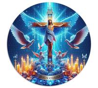 Ailes d'ange 1000 Pièce Jigsaw Puzzles Jeux ÉduChatifs Créatif Puzzle Rond Belle Décoration Puzzle pour Cadeaux De Voyage, Présent 1000pcs (67.5x67.5cm)