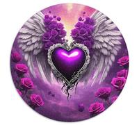 Ailes d'ange 1000 Pièce Jigsaw Puzzles Jeux ÉduChatifs Créatif Puzzle Rond Défi Couleur pour Adultes Et Enfants 1000pcs (67.5x67.5cm)