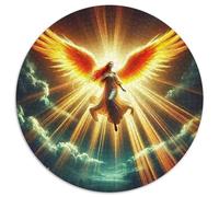 Ailes d'ange 1000 Pièce Jigsaw Puzzles Jeux ÉduChatifs Créatif Puzzle Rond Jeu De Défi Unique pour Cadeaux De Voyage, Présent 1000pcs (67.5x67.5cm)