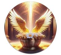 Ailes d'ange 1000 Pièce Jigsaw Puzzles Jeux ÉduChatifs Soulageur De Stress Puzzles Ronds Belle Décoration Puzzle pour Adultes Et Enfants 1000pcs (67.5x67.5cm)
