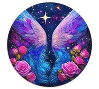 Ailes d'ange 1000 Pièce Jigsaw Puzzles Jeux ÉduChatifs Soulageur De Stress Puzzles Ronds Défi Couleur pour Cadeaux De Voyage, Présent 1000pcs (67.5x67.5cm)