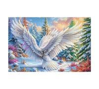 Ailes d'ange 1000 Pièces Puzzle Débutant en Carton sans Déformation Pins, Neige et Nuages Facile Apprentissage Anti-Stress Passe-Temps Idée Cadeau Saint Valentin Premium 1000 PCS