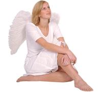 Maxi Ailes D'ange Plumes Blanches - Blanc - Taille Unique Blanches G